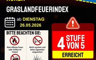 Hohe Gefahr für Wald- und Vegetationsbrände